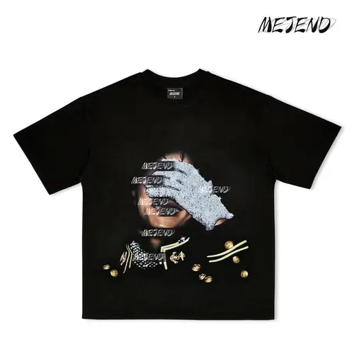 Mens Classic Graphic Tees,  (No Rhinestones)Cotton Crewneck Tee, Casual Fit Top, Summer Streetwear Shirts, Unisex Oversized Vintage-Style T-Shirts for Men Breathable Print