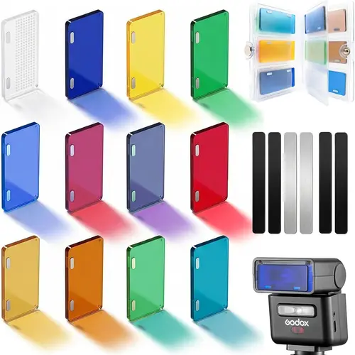 Godox MA02 Magnetic Accessory Kit for Cam, Digital Camera - Plastic Tone Control Set, Transparent Storage Case, Color Filters to Tweak Light Atmosphere, Compatible with Godox IT32, IT30Pro, IM30 Flashes
