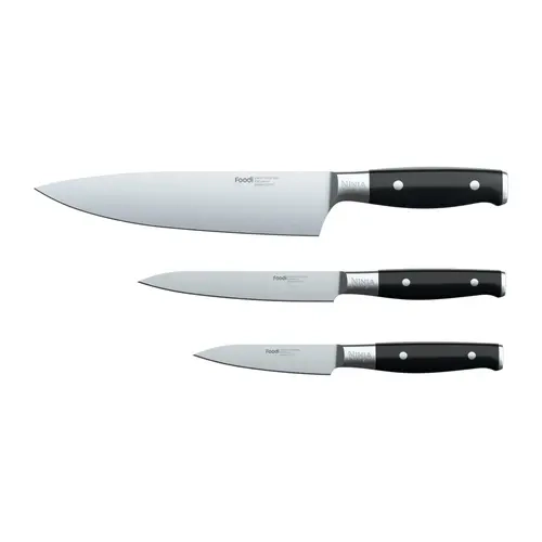 Premium 3-Piece Chef, Utility, and Paring Knife Set Ninja NeverDull - K32003