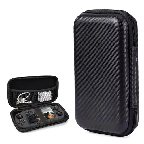WUDS Durable Hard EVA Plastic Carrying Case - Protective Cover, Organiser for Retro Handheld Game Consoles SF3000/SF3000HD/R36S, 90g Sturdy Light Shell, Black Portable Storage Box (R36S-Fit)