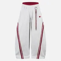 Aelfric Eden Men's Baggy Sweatpants - Straight Side Stripe, Y2K Style, Casual Athletic Activewear Bottoms, Athleisure Fitness Streetwear Track Pants for Everyday Wear