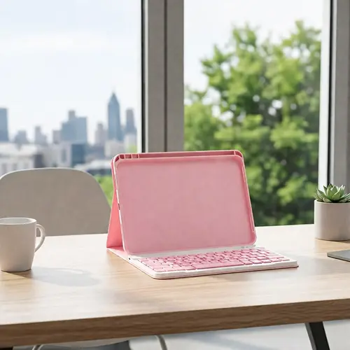 10.9 Inch 2022 iPad 10th Generation Tablet Accessories, Detachable Foldable Magnetic Bluetooth Keyboard Shell with Built-in Pencil Holder, Blush Pink Camping & Hiking Picnicware Tablet Cover