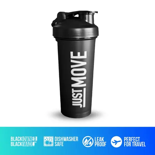 Just Move 20oz Leakproof BPA-Free Shaker Bottle - Leak Proof Flask, Portable Dishwasher-Safe Drinkware, Easy-to-Clean for On-the-Go Protein Smoothie Shaking, Shaker Bottles