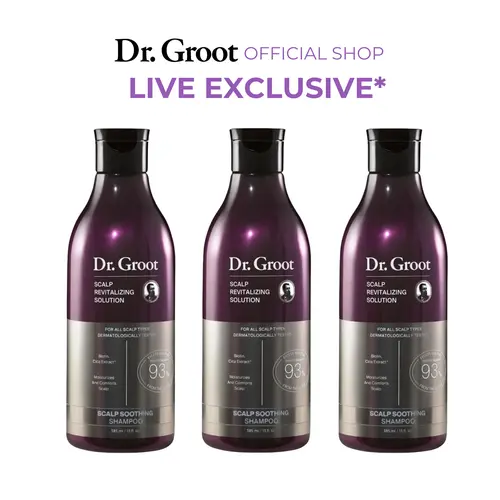 Dr. Groot Scalp Revitalizing Solution Scalp Soothing Color-Safe Shampoo Trio