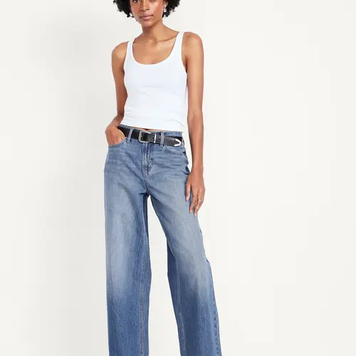Old Navy Women's Mid-Rise Wow Baggy Wide-Leg Jeans