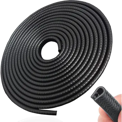 YXCY 32Ft(10M) Door Edge Guard Black Car Guards Protector for Cars Rubber Auto Trim U Shape Build in Metal Sheet No Need Adhesive Easy to Cut Most Car Accessories sohochic