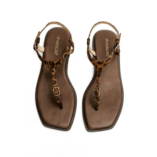 JUST FAB Women's Flip Flops Thong Flat Sandals Leopard Print Thong Flat Footwear - Adjustable Buckles, Soft, Square Toe, Non-Slip Sandals for Summer Casual Walking, Beach Vacation,summerwins,summeroutfits,vacationoutfits,beachoutfits
