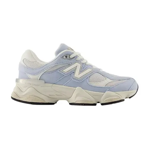 NEW BALANCE 9060 Sky Blue Women's & Youth Tennis Walking Trainer Sneakers - Classical, Stylish, Durable, Chunky Grey Matter & Sky Blue Mesh Uppers, Breathable Gym Shoes, Rubber Sole, Airy Feet Design, Tennis Walking Sneakers