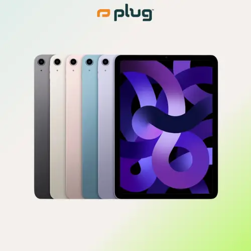 Refurbished Apple iPad Air 5th Gen (WiFi) - Acceptable Condition with 1-Year Warranty by Plug