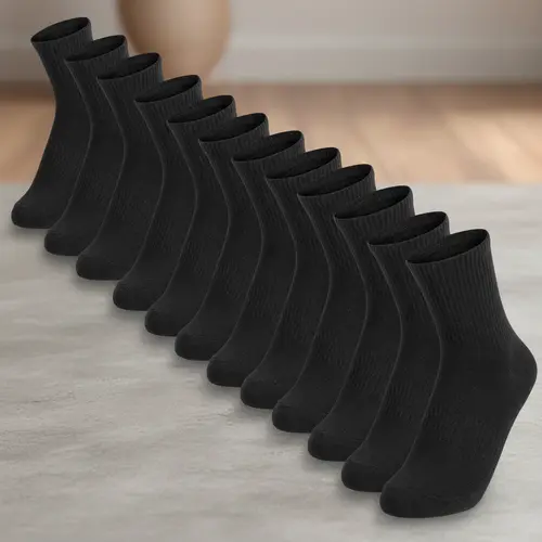 6  Pairs Crew Socks for Womens and Men Cushioned Long Socks Cotton Athletic Socks for Hiking Running