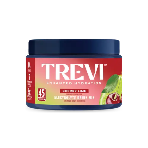 Trevi Sugar Free Cherry Lime Electrolyte Drink Mix – 45 Serving Tub | 0g Sugar, Non-GMO, 7 Vitamins & Minerals, 6 Electrolytes, Energy Hydration Drink Mix, Made in USA
