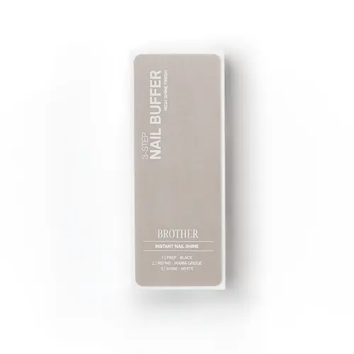 Brother Cosmetics Buff Buddy - 2 Pack Reusable Korean Style Nail Care Magic Shiner - Instant Glass Shine, Healthy Natural Nails in Seconds, High Gloss Finish For Men and Women