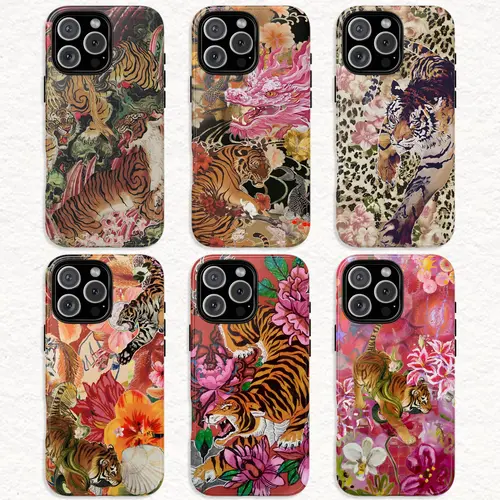 Vintage Chinese Tiger Phone Case, Japanese Tigers Phone Case, Korean Traditional Tiger Phone Case for Samsung and iPhone 17 16 15 14 13 12 11 Pro Max,back to school,back to school haul