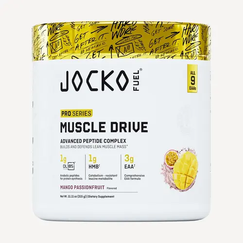 Jocko Fuel Pro Series Muscle Drive Dietary Powder Fitness Supplement - Gym & Bodybuilding Support for Physique Goals, Mass Maintenance, Nutrition, Wellness, Sports Recovery, Post Workout & Recovery Products, Spikes Protein Syn