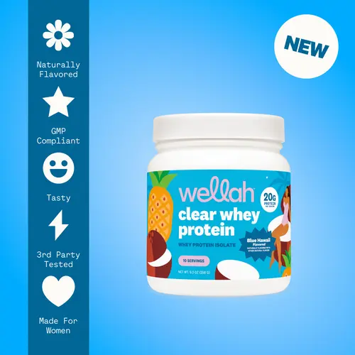 Wellah Clear Whey Protein | Easy-Digest | Ultra-Filtered Juicy Protein Drink for Women | 20g of Protein | 10 Servings Workout Supplement