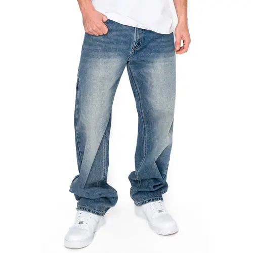 VICTORIOUS Baggy Fit Sand Washed Jeans with Phone pocket, Menswear, Denim
