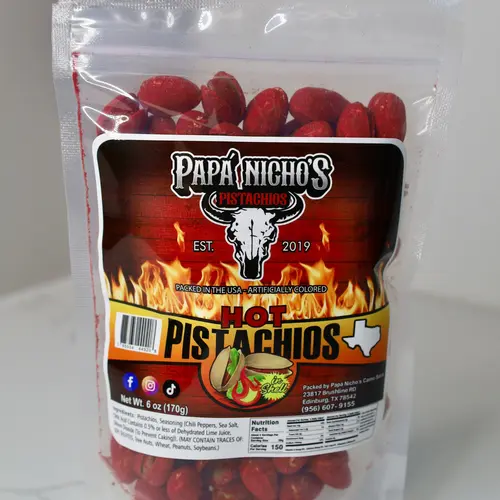 HOT PISTACHIOS WITH SHELL 6oz Snack Chips Snack Packs