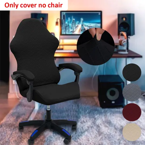 3-Piece Computer Gaming Chair Cover Set, One Seat Cover & Two Armrest Covers, Stretchy & Easily Washable, Perfect Gift for Gamers