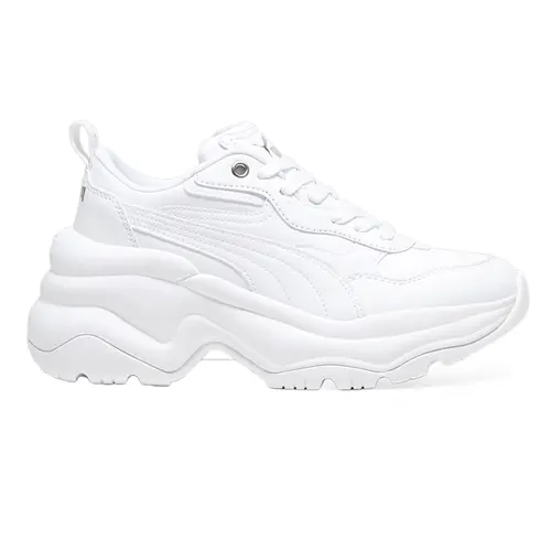 PUMA Womens Cilia Perforated Lace Up  Sneakers Shoes Casual - White