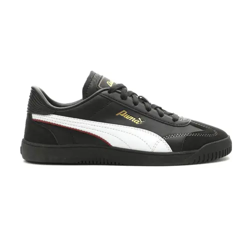 PUMA Womens Club 5V5 Script Lace Up Sneakers Shoes Casual - Black