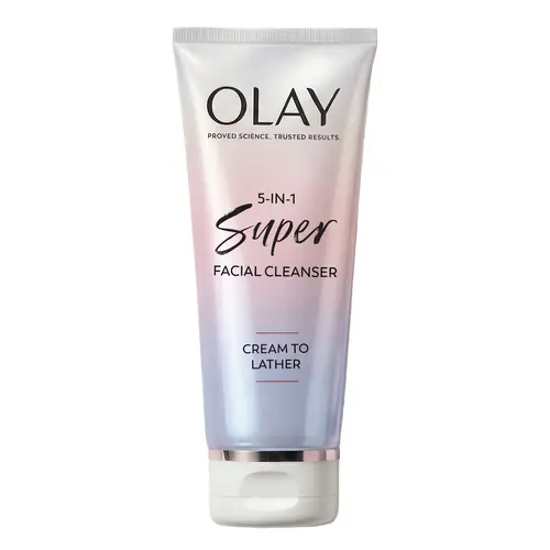 OLAY Super Cleanser Cream - Gentle, Effective Foam Face Wash for Adults with Vitamin C, Niacinamide, Hyaluronic Acid, Smooth Texture, Cleanses + Hydrates, Evens Skin Tone, Moisturizer, Serum