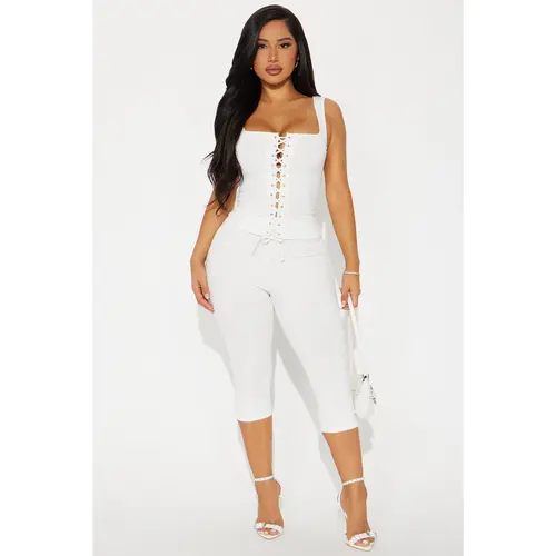 Carina Snatched Pant Set - Off White