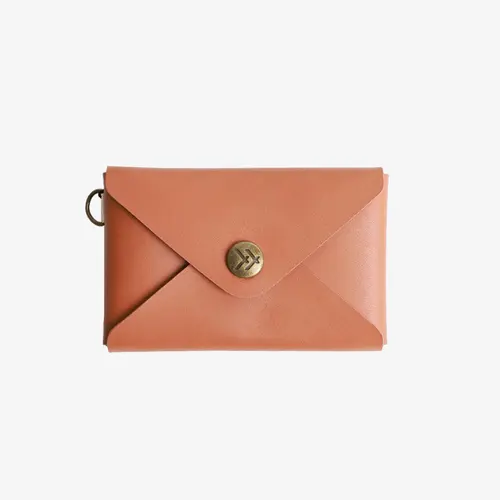 Thread Envelope Wallet – Slim Button Closure Card Case – Minimal No-Bulk Carry– Compact Leather Wallet– Holds 10 Cards, Wallet Card Holder, Credit Card Holder
