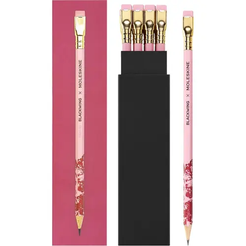 Moleskine x Blackwing 2026 Limited Edition Sakura Aesthetic Pencils - 12-Piece Firm Graphite Assortment Kit, Office Stationery Supplies for Writing & Drawing, Office Art Supplies, Writing Tools