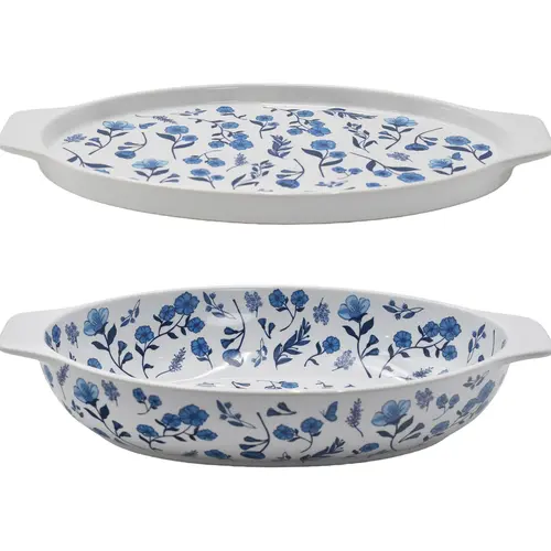 Temp-tations 3-qt Shallow Casserole Dish with Lid-It