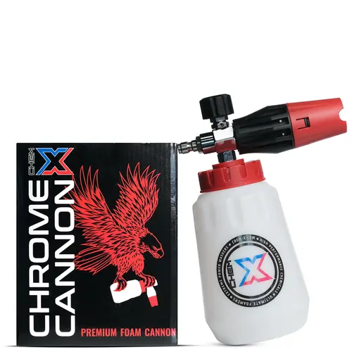 Chem-X Chrome Cannon 2.0 Auto Detailing Tool - Red Car Washing & Maintenance Water Gun
