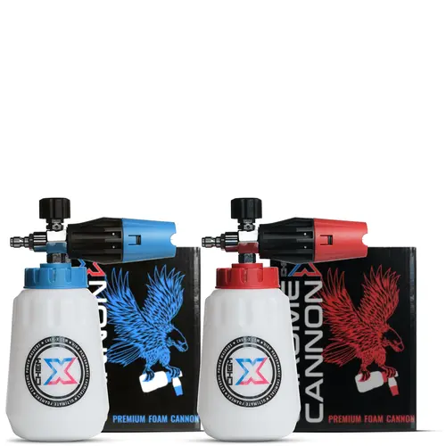 The Chrome Cannon 2.0 Foam Cannon Combo Set, Automotive Water Gun with Angle-Ready Tube & Ratio Guide for Car Washing, Maintenance & Detailing