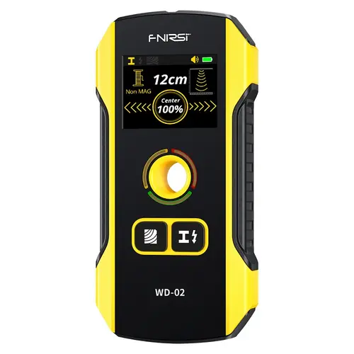 FNIRSI WD 02 Wall Detector Stud Detector Portable TFT Display Precise Positioning Metal and Wood Stud Wall Scanning Tool AC Powered with Live Cable with Clear Depth Scale and Audible Alarm