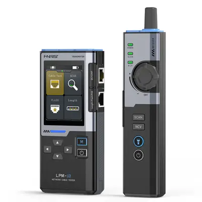 FNIRSI LPM-10A Smart Multifunction Cable Tracker And Network Tester with 2.4 Inch Color Screen Cable Tracing Length and Crimp Test PoE NCV Detection Port Flashing Type-C Charging 1500mAh Battery fathersdaygift