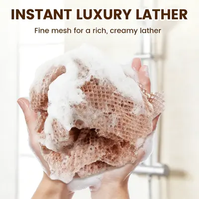 UFORU African Exfoliating Net Sponge, Ethically Sourced From Nigeria, Breathable Hygienic and Quick-Drying Shower Body Scrubber #SummerWins #DFYD