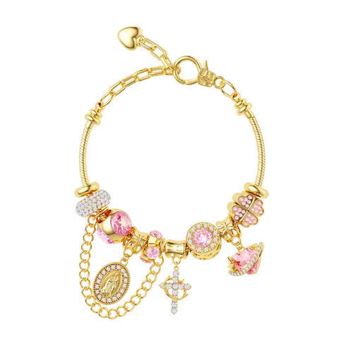 Tewiky Aurora Snake Chain Bracelet for Women, Dainty Two-Tone Gold & Silver Detachable Multi-Charm Bracelet, Customizable DIY Mix and Match Stackable Wrist Jewelry, Trendy Daily Accessory, Perfect Gift for Mother's Day & Summer Occasions
