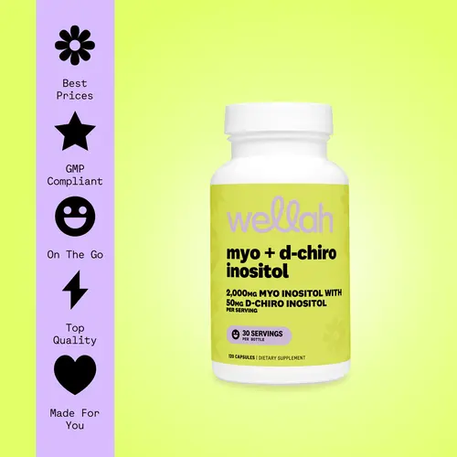 Wellah Myo + D-Chiro Inositol | 30 Servings All Natural Supplement Healthy Fitness Dietary