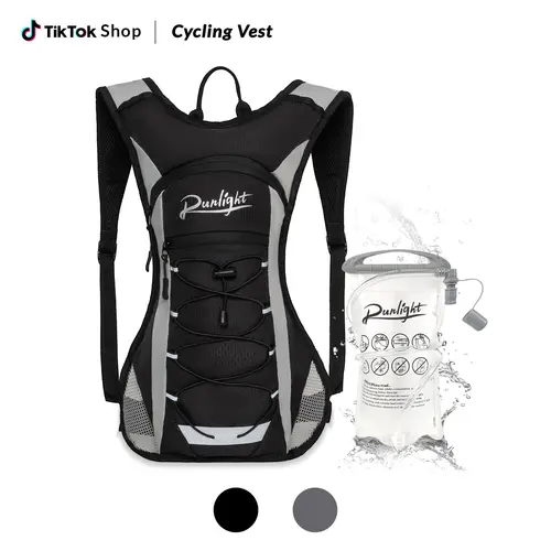 Runlight Lightweight Insulated Outdoor Hydration Vest with 2L Water Bladder, Adjustable Chest Straps, Reflective Design for Running, Hiking