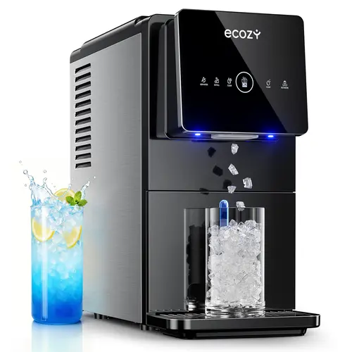 <Cheers to Every Goal!!> ecozy Nugget Ice Makers Dispenser 40 lbs Per Day Pebble Sonic Ice Machine Countertop, Touch-Free Ice, Self-Cleaning, Mistalo Drop Slim for Home Kitchen Office summerwins
