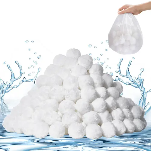 【Back to School】【TikTok Shop Black Friday】VEVOR 3.5 lbs Polyester Filtration Balls, Sand Filter Replacement with Wash Bag, Reusable Media for Cleaning Pool, Fish Tank (Boosts Tank Water Clarity), Aquarium