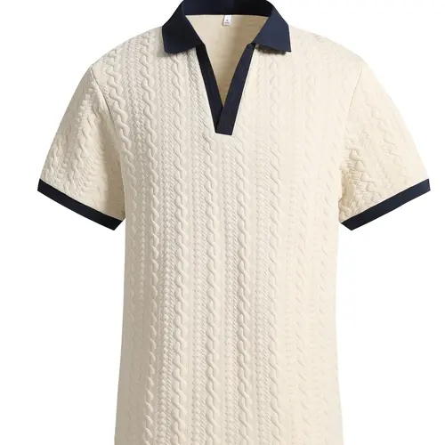 Men's Simple Versatile Pullover Sweater, Casual Comfy Pullover, Comfortable Knit Shirt Collar Design, Casual Fit for Daily Wear & Office Use, Knit Pullover Tops