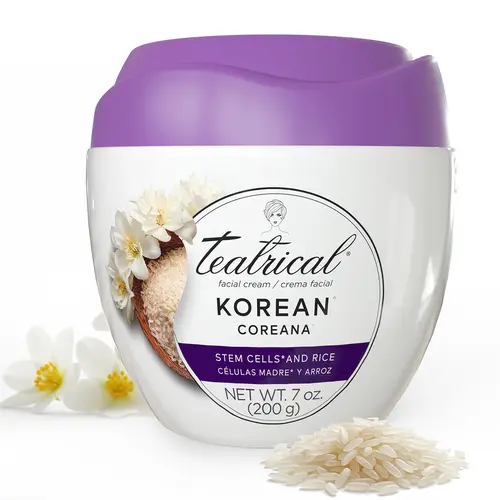 TEATRICAL Korean Stem Cell & Rice Facial Cream, 7oz - Paraben-Free, Non-Greasy, Lightweight Daily Use Face Care Product for Women - Moisturizing Hydrator That Evens Tone & Supports Radiant Skin, Women's Gift