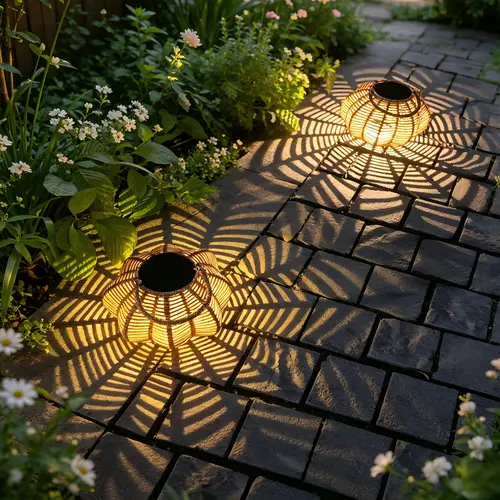 2-Pack Solar Lanterns Outdoor Waterproof - Handwoven Rattan, Dusk-to-Dawn Light, Flicker-Free LED for Calm Nights, Boho-Chic Glow Elevates Outdoor Decor, Solar Pathway Lights Decorative Lamps, Hanging Gifts for Women (Garden, Patio Use)