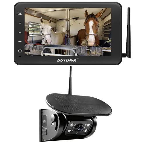 BUTOA-X X7 Wireless Solar Magnetic Backup Camera, Remote & Digital Safety Features for RV, Truck - 15000mAh Battery, 7” Monitor, 320FT Range, 5th Wheel Hitch/Gooseneck toolupgrade