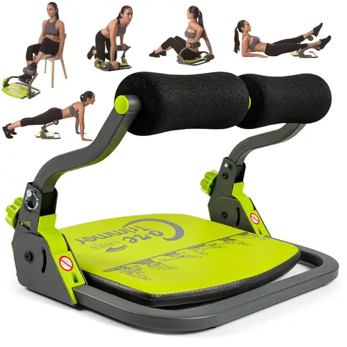 Abdominal muscle training machine, adjustable resistance crunches fitness equipment, automatic rebound abdominal muscle curling machine, suitable for core exercise, abdominal shaping training equipment