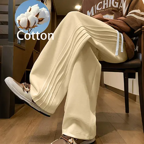 Men's Solid Color Knit Design Pants, Regular Fit Casual Comfy Trousers for Daily Wear, Men's Bottoms for All Seasons
