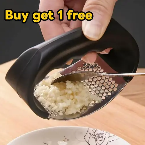 2-Count Stainless Steel Garlic Press - Easy Rinse Clean Rocker Design Kitchen Tool, Cooking Utensil for Fast Garlic Crush, Kitchen Mincer & Chopper for Cooking Enthusiasts