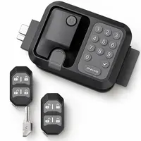 ONNAIS Guard Pro W007B Keyless RV Door Lock with Backlit Keypad, 2 Remote Fobs and Backup Keys, Dual-Door Pairing Capable Full-Metal Replacement Handle for Right-Hinged Travel Trailers, 5th Wheels and Toy Haulers, Door Lock With Code, Digital Electronic L