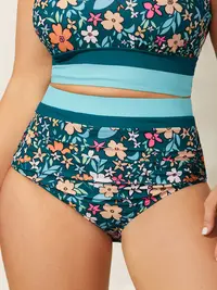 【Bottom only】BLOOMCHIC Plus Size High Waisted Bikini Bottoms [M-6X] - Tummy Control Full Coverage Swim Shorts, Stretchy Flattering Swimwear Bottoms for Women, Beach Vacation & Resort Wear,Summerfinds