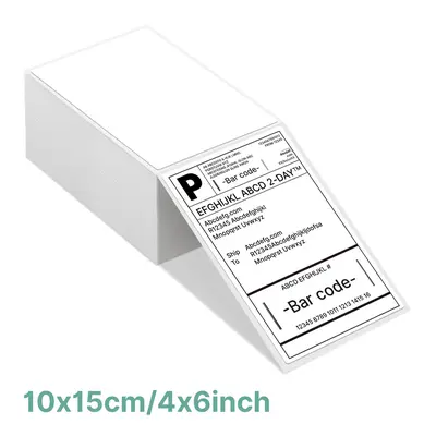 Genuine 4" x 6" Direct Thermal Shipping Label, Thermal Label (Pack of 500), Perforated Fanfold Labels Compatible with POLONO PL80E, PL70E, PL60, PL50E Label Printer, BPA & BPS Free outdoorfun #SummerVibes summerwins,summerwins