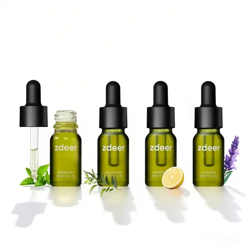 Trial Set (Oils Only) zdeer Essential Oil Set – 4 Fragrance Oils Designed for Zdeer Face & Neck Massager, Enhance Your Facial Routine (Device Not Included)